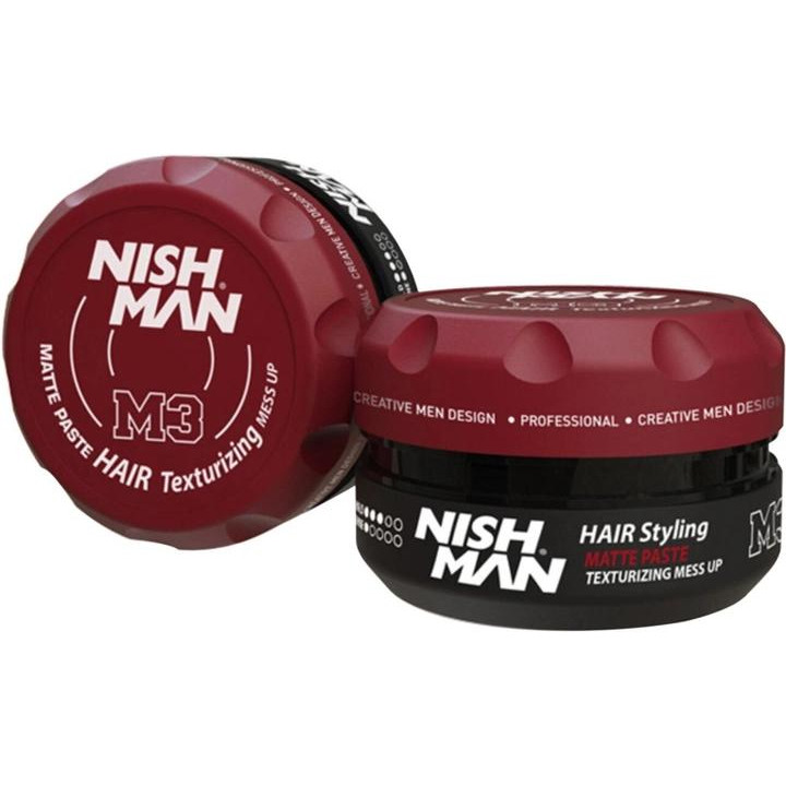 Nishman Матовая паста для стилизации волос  Hair Texturizing Mess UP M3 100 мл (8682035081050) - зображення 1