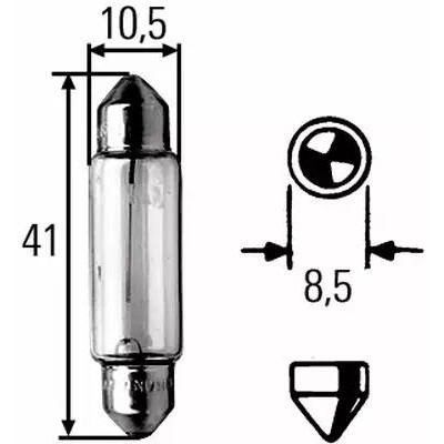 Hella C5W Standard 12V SV8.5-8 5W (GM002091311) - зображення 1