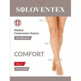 Soloventex Чулки компрессионные женские COMFORT с открытым носком, 2 класс, 23-25 мм. рт. ст. (рост 150-165см),