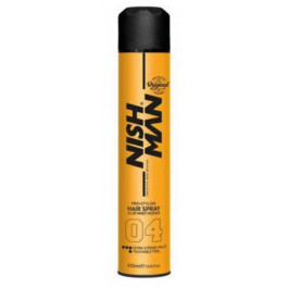 Nishman Спрей для фиксации волос  Extra Strong Hold Hair Spray 400 мл (8682035080190)