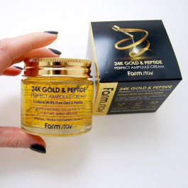 FarmStay Ампульний крем із золотом та пептидами  24K Gold & Peptide Perfect Ampoule Cream 80 ml