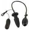 You2Toys Анальная пробка-расширитель Inflatable + Vibrating Butt Plug чёрная 12,2 см (596434) - зображення 1
