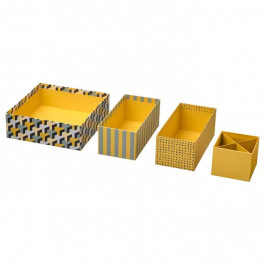 IKEA LYSMASK Коробка 4шт візерунок/різнокольор (105.232.92)
