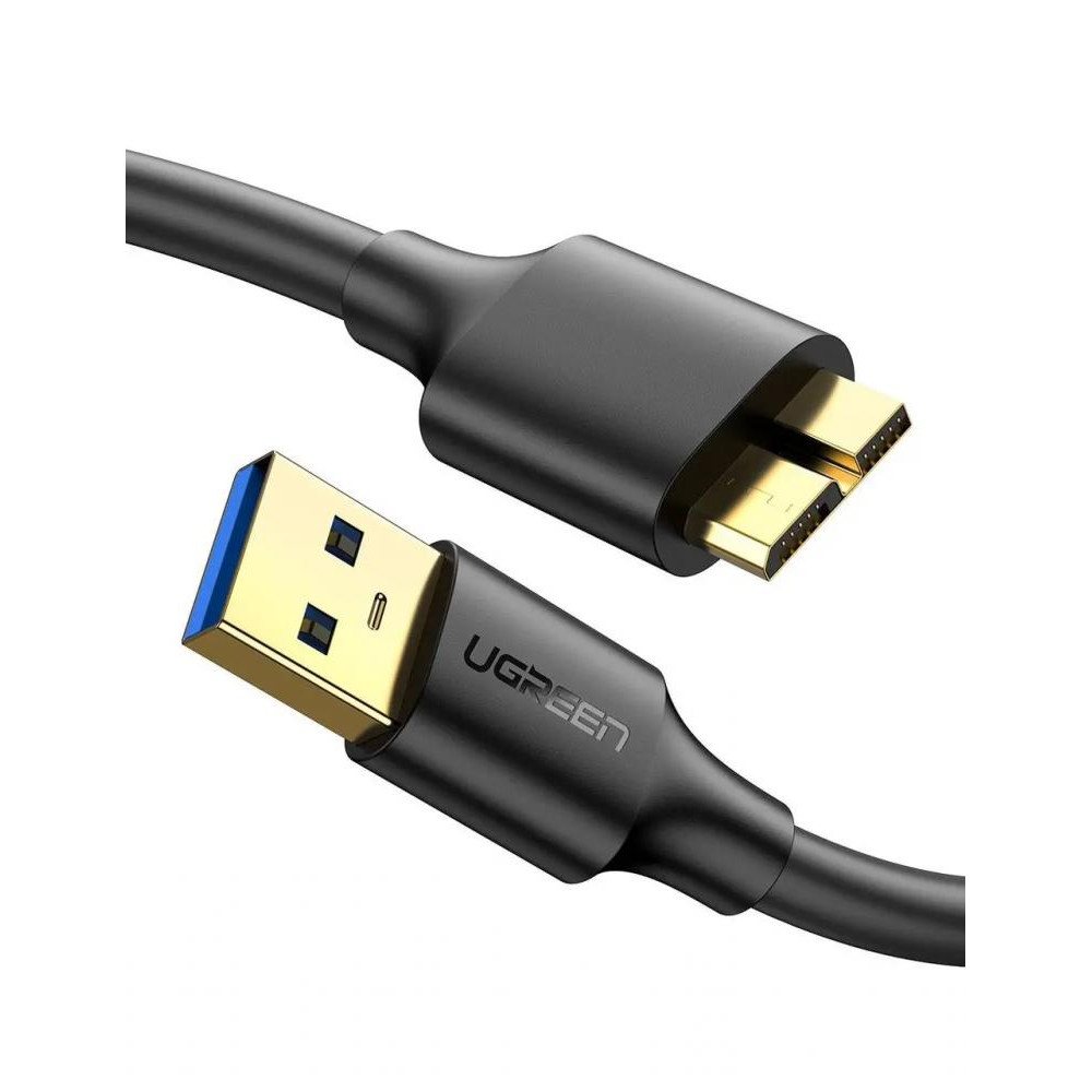 UGREEN US130 USB3.0 A Male MicroUSB B 2m Black - зображення 1
