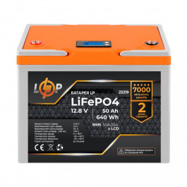 LogicPower LiFePO4 12,8V - 50 Ah 640Wh BMS 50A/25A пластик LCD (23219)