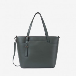 Virginia Conti Класична шкіряна жіноча сумка  зелена 03457