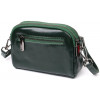 Vintage Невелика жіноча сумка-кроссбоді з натуральної шкіри зеленого кольору на дві блискавки  2422420 - зображення 2