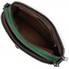 Vintage Невелика жіноча сумка-кроссбоді з натуральної шкіри зеленого кольору на дві блискавки  2422420 - зображення 5