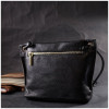 Vintage Класична жіноча сумка із фактурної шкіри чорного кольору з плечовим ремінцем  2422395 - зображення 7