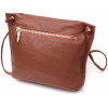 Vintage Середня жіноча сумка на плече із фактурної шкіри коричневого кольору  2422397 - зображення 2