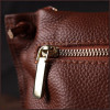 Vintage Середня жіноча сумка на плече із фактурної шкіри коричневого кольору  2422397 - зображення 8