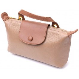 Vintage Горизонтальна жіноча сумка з натуральної шкіри бежевого кольору  2422251