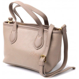 Vintage Маленька жіноча сумка з натуральної шкіри бежевого кольору з двома ручками  2422283