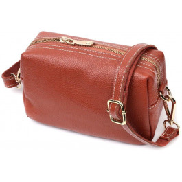 Vintage Коричнева жіноча сумка з фактурної шкіри на плече або на зап'ястя  2422273