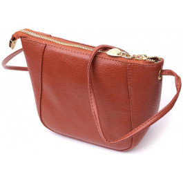 Vintage Жіноча плечова сумка з натуральної шкіри коричневого кольору  2422300