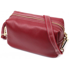 Vintage Жіноча сумка з натуральної шкіри бордового кольору на плече або на зап'ястя  2422274