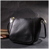 Vintage Невелика жіноча сумка через плече з натуральної шкіри чорного кольору  2422298 - зображення 7