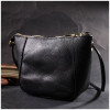 Vintage Невелика жіноча сумка через плече з натуральної шкіри чорного кольору  2422298 - зображення 8