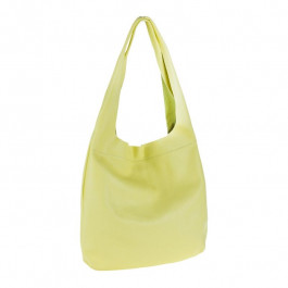 Assa Шкіряна жіноча сумка лимонного відтінку без підкладки  933