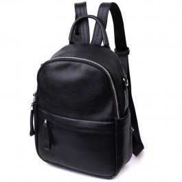 Vintage Шкіряний жіночий рюкзак-сумка чорний  22567
