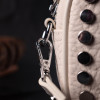 Vintage Шкіряна жіноча сумка через плече із заклепками біла  22334 - зображення 8