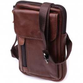 Vintage Чоловіча сумка на пояс шкіряна коричнева  22564