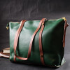 Vintage Жіноча сумка шкіряна зелена  22302 - зображення 8