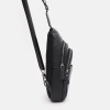 Keizer Чоловічий шкіряний рюкзак на одне плече чорний  K1612-11bl-black - зображення 4