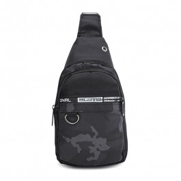 Monsen Чоловічий рюкзак через плече текстильний чорний  C17038bl-black