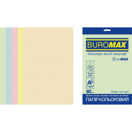BuroMax Euromax А4, 80г/м2, PASTEL, св.-зеленый, 20л. (BM.2721220E-15)