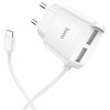 Hoco C59A 2USB 2.1A + microUSB White - зображення 1