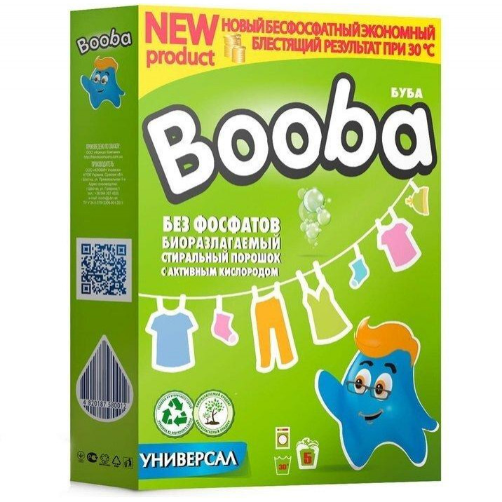 Booba Стиральный порошок Универсал 350 г (4820187580012) - зображення 1
