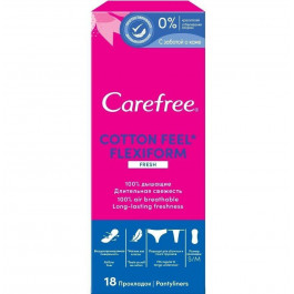 Carefree Ежедневные гигиенические прокладки  Flexi Form Fresh 18 шт (3574661565026)