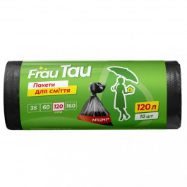Frau Tau Пакети для сміття  Чорні 120 л 10 шт. (4820195508206)