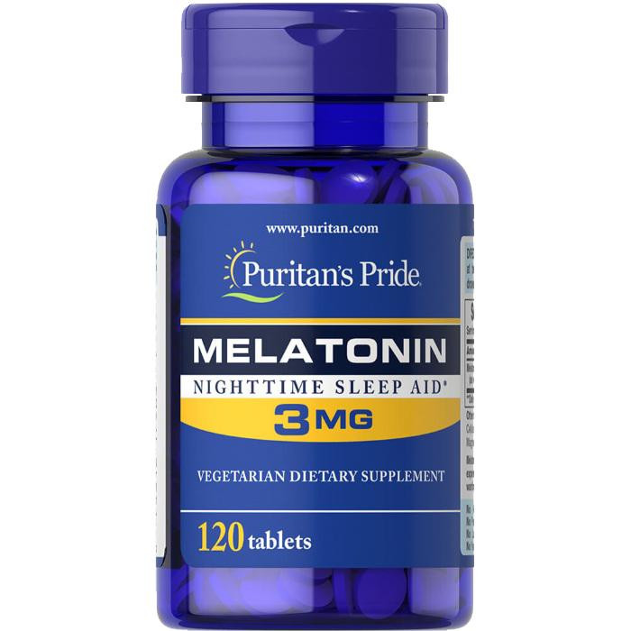 Puritan's Pride Melatonin 3 mg 120 таб - зображення 1