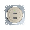 OneKeyElectro Florence USB двойная с подсветкой бежевый (1E10351301) - зображення 1