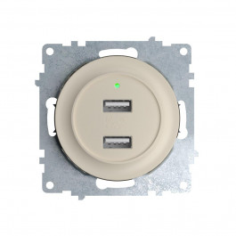 OneKeyElectro Florence USB двойная с подсветкой бежевый (1E10351301)