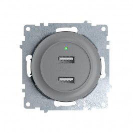 OneKeyElectro Florence USB двойная с подсветкой серый (1E10351302)
