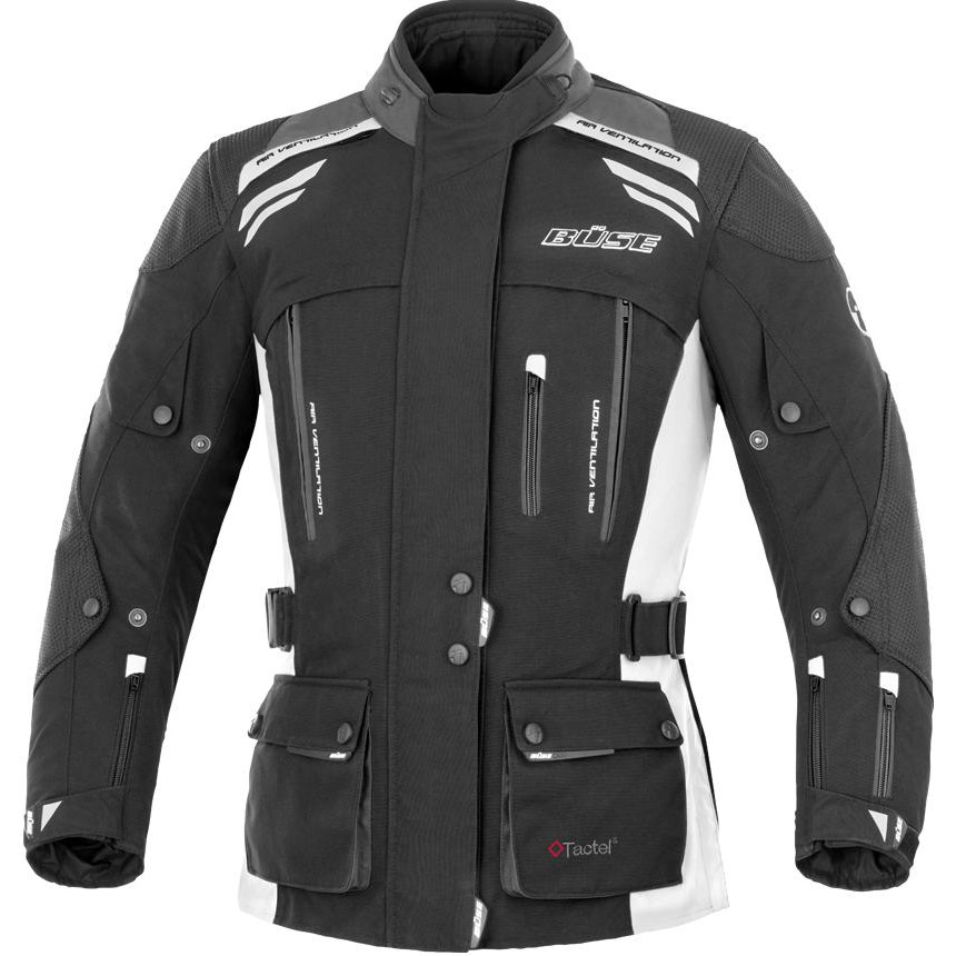 Buse Мотокуртка  Highland D-Jacke Black-Light-Grey 40 - зображення 1