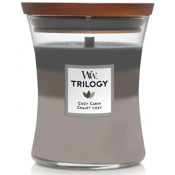 WoodWick Ароматична свічка з тришаровим ароматом  Medium Trilogy Cozy Cabin 275 г (92968E) - зображення 1