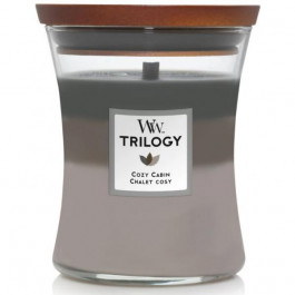 WoodWick Ароматична свічка з тришаровим ароматом  Medium Trilogy Cozy Cabin 275 г (92968E)