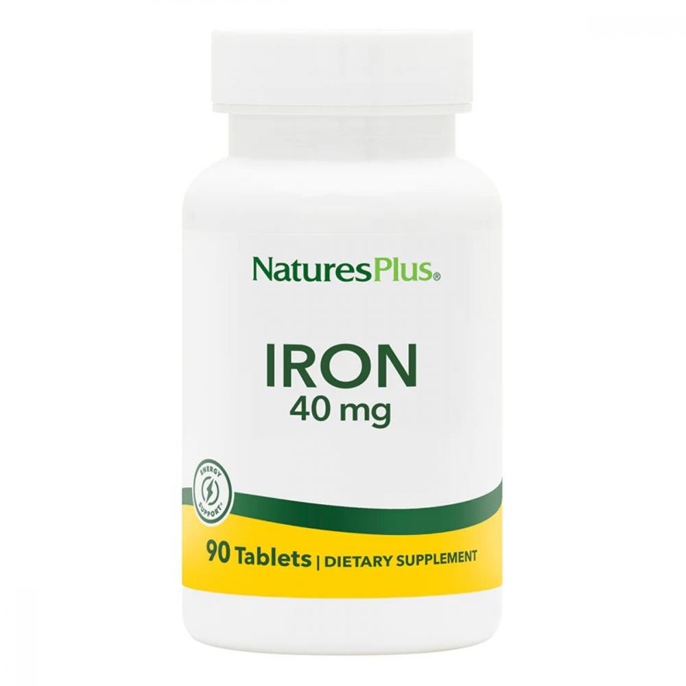 Nature's Plus Залізо, 40 мг, Iron, , 90 таблеток - зображення 1
