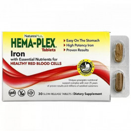 Nature's Plus Hema-Plex Iron 30 таблеток