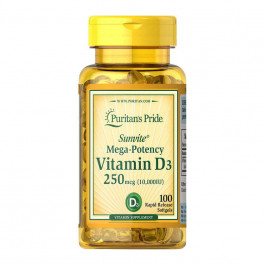   Puritan's Pride Витамин д3  Vitamin D3 10000 IU 250 mcg 100 капсул