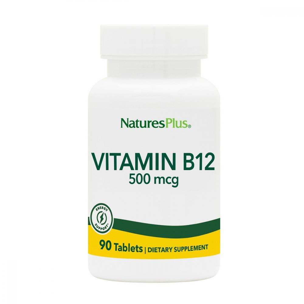 Nature's Plus Витамин B-12 (Метилкобаламин), Nature's Plus, 500 мкг, 90 Таблеток - зображення 1