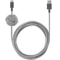 NATIVE UNION Night Cable USB-A to USB-C 3m Zebra (NCABLE-KV-AC-ZEB) - зображення 1