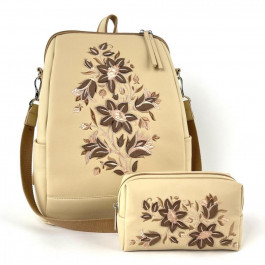 Alba Soboni Комплект із рюкзака та косметички з екошкіри бежевий  N23016-133671