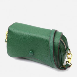 Vintage Сумка крос-боді жіноча шкіряна  leather-22430 Зелена