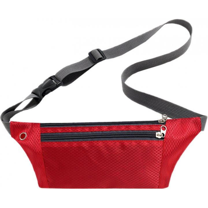 Xiamen Спортивна сумка для бігу на пояс  вологозахищена з 3 кишенями 31х11 см Червона (PH050578) - зображення 1