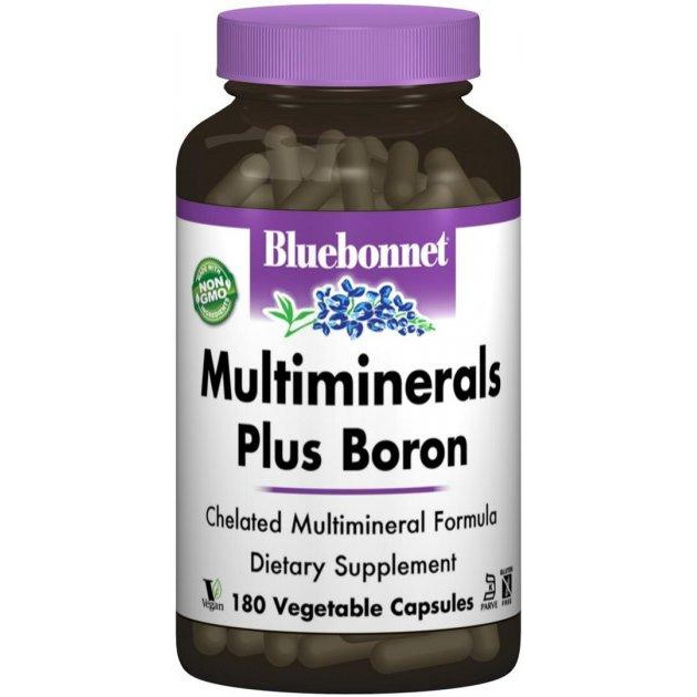 Bluebonnet Nutrition Мультимінерали + бор із залізом 180 гелевих капсул (743715002128) - зображення 1